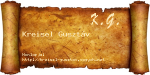 Kreisel Gusztáv névjegykártya
