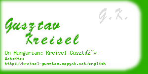 gusztav kreisel business card